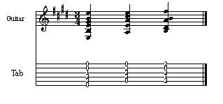 E, A, B7 Chords